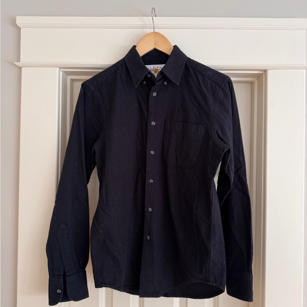 Naked & Famous Denim Black Casual Button-Down Shirt
